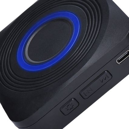 Draadloze deurbel op batterijen 3xAAA IP56 zwart