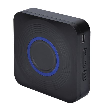 Draadloze deurbel op batterijen 3xAAA IP56 zwart
