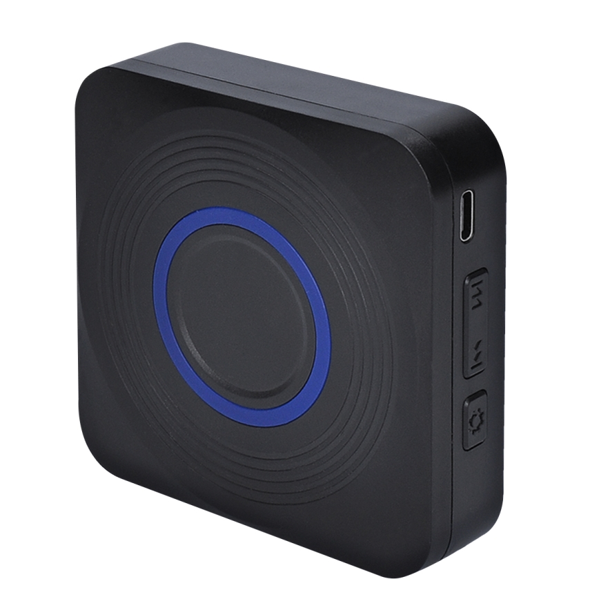 Draadloze deurbel op batterijen 3xAAA IP56 zwart