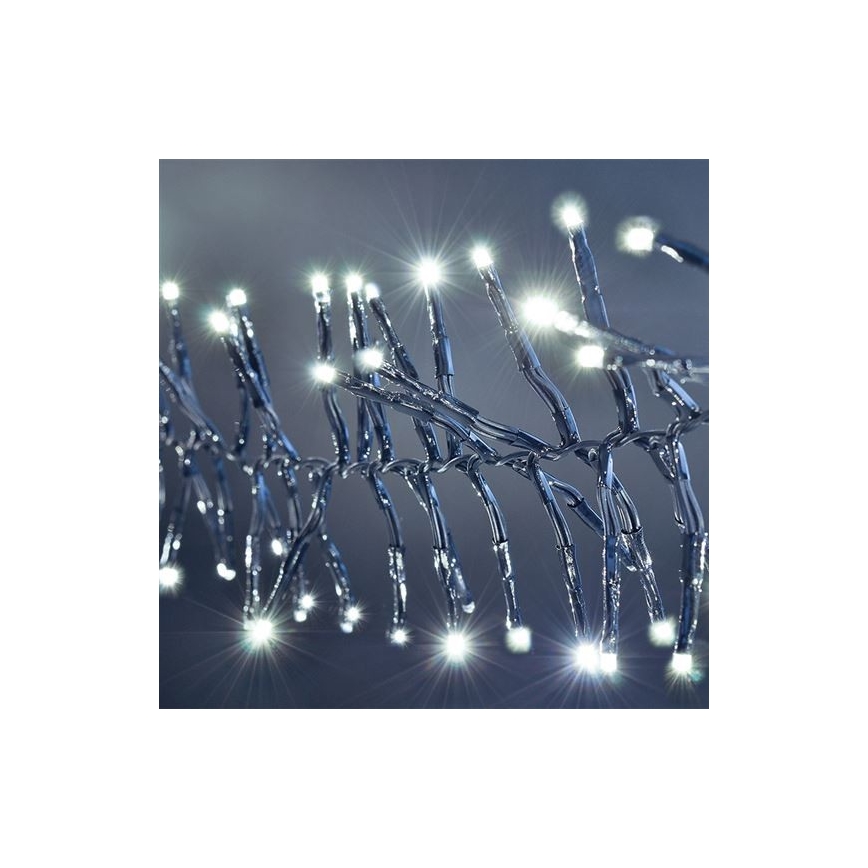 LED Kerst Lichtketting 576xLED/8 functies 8m IP44 koud wit + AB