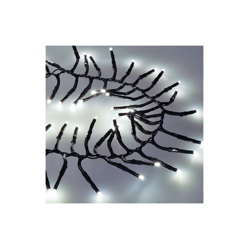 LED buitenlichtsnoer 576 LEDs / 8 functies, 8 m, IP44, koud wit + afstandsbediening