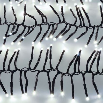 LED buitenlichtsnoer 576 LEDs / 8 functies, 8 m, IP44, koud wit + afstandsbediening