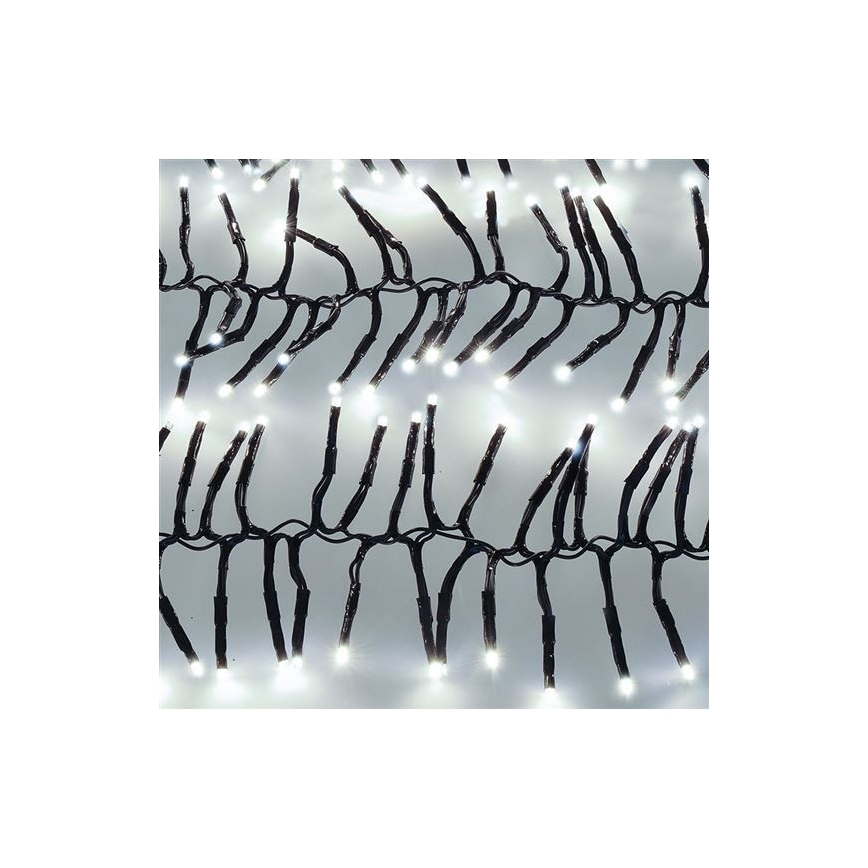 LED buitenlichtsnoer 576 LEDs / 8 functies, 8 m, IP44, koud wit + afstandsbediening