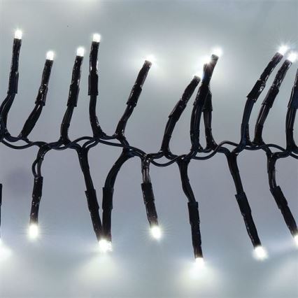 LED buitenlichtsnoer 576 LEDs / 8 functies, 8 m, IP44, koud wit + afstandsbediening