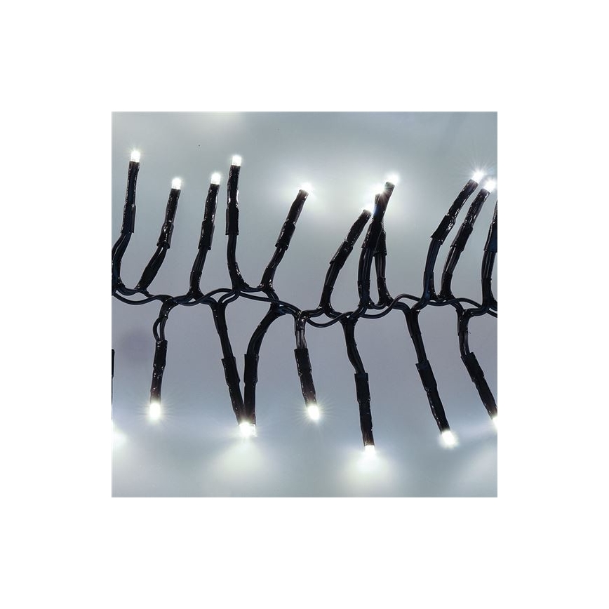 LED buitenlichtsnoer 576 LEDs / 8 functies, 8 m, IP44, koud wit + afstandsbediening