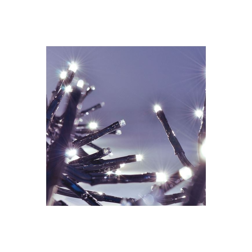 LED buitenlichtsnoer 576 LEDs / 8 functies, 8 m, IP44, koud wit + afstandsbediening