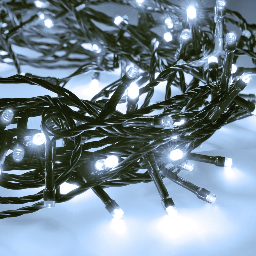 LED-lichtsnoer voor buiten 50xLED/8 functies 8m IP44 koud wit