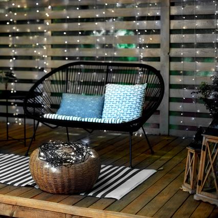 LED-lichtsnoer voor buiten 50xLED/8 functies 8m IP44 koud wit