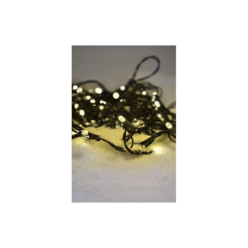 LED buitensnoer 50xLED/8 functies 8m IP44 warm wit