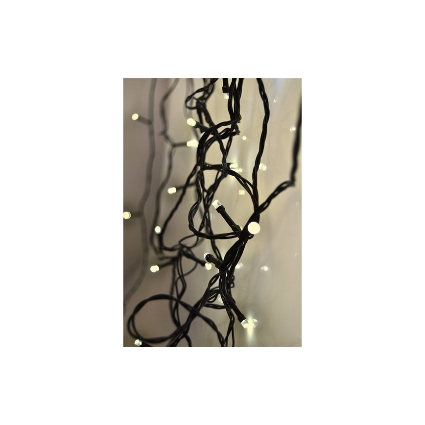 LED buitensnoer 50xLED/8 functies 8m IP44 warm wit