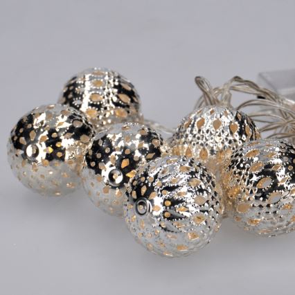 LED Kerst lichtsnoer 10xLED 1m warm wit