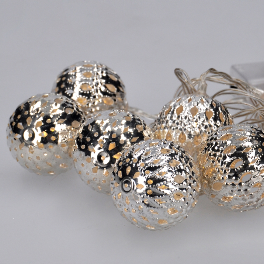 LED Kerst lichtsnoer 10xLED 1m warm wit