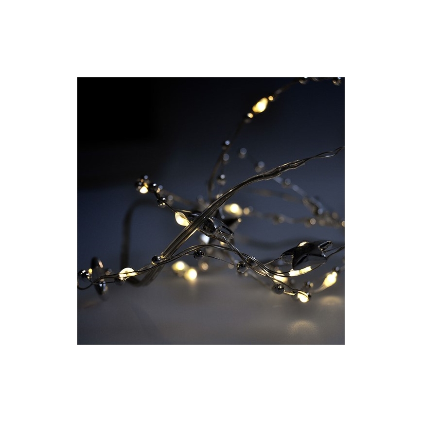 LED kerstlichtsnoer 20xLED/2xAA 1,5m warm wit