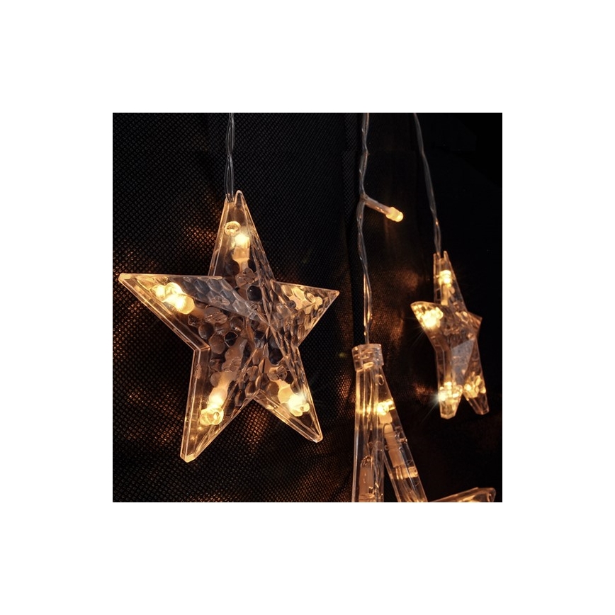 LED Kerst lichtgordijn 3,3 m 77xLED/3xAA