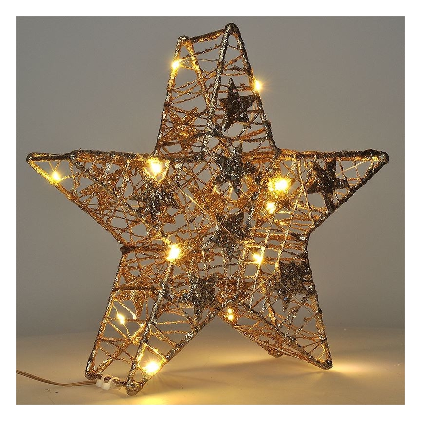 LED Kerst Decoratie 14xLED/2xAA ster