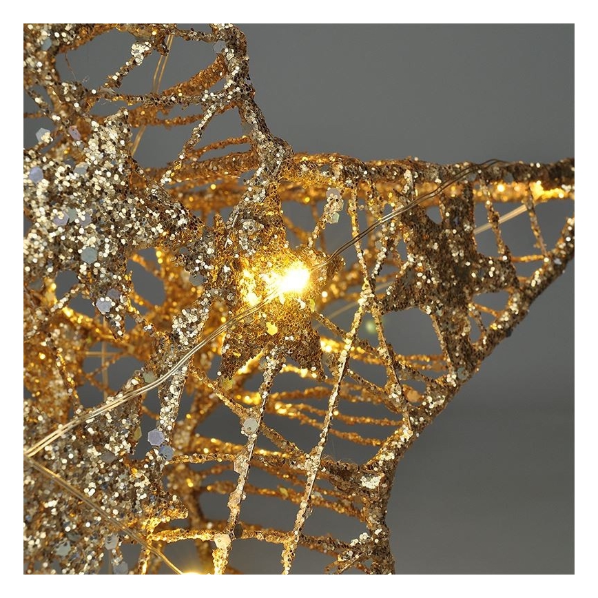 LED Kerst Decoratie 14xLED/2xAA ster