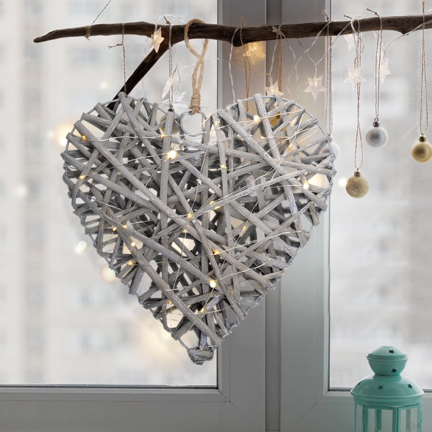 LED Kerstversiering LED/2xAA rotan