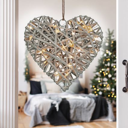 LED Kerstversiering LED/2xAA rotan