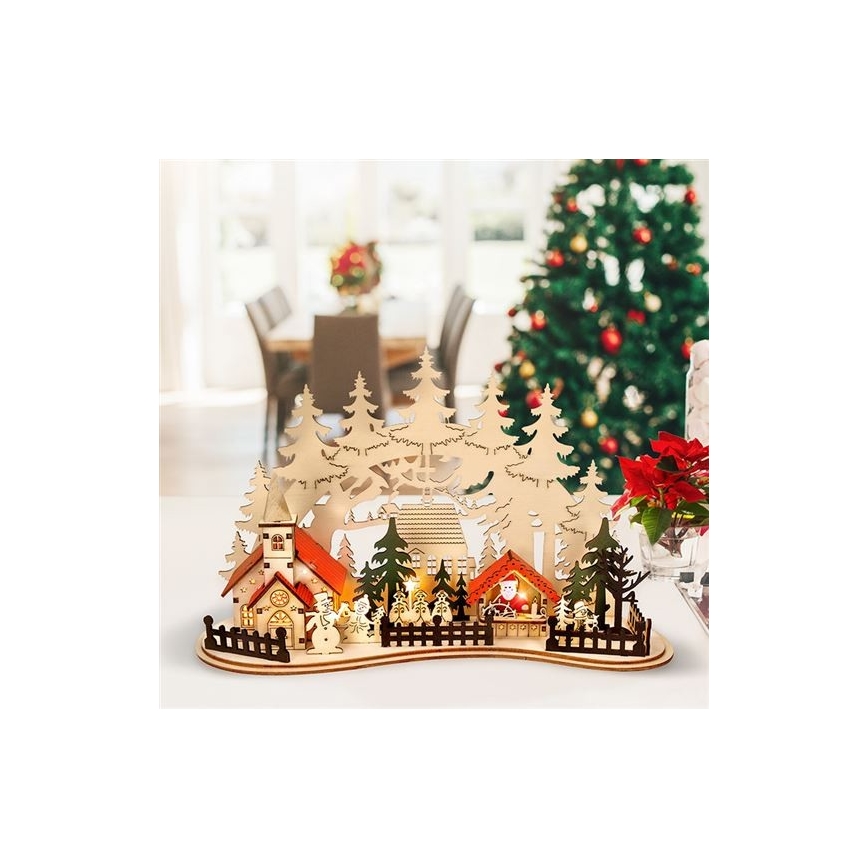 LED Kerst Decoratie LED/2xAAA klein dorp