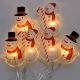 LED Kerst Lichtketting met zuignappen 6xLED/2xAA 1,2m warm wit sneeuwpop