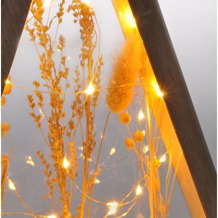 LED Kerstversiering LED/2xAA winterbloemen bedekt met sneeuw