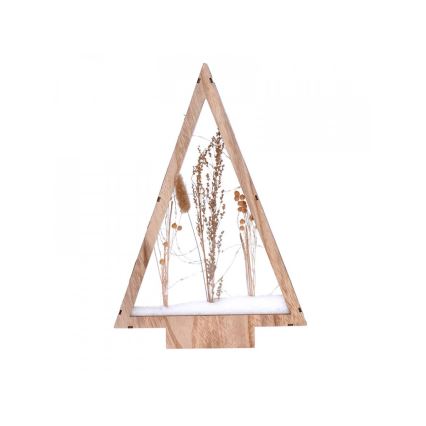 LED Kerstversiering LED/2xAA winterbloemen bedekt met sneeuw