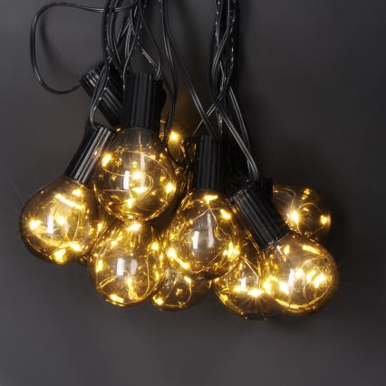 Decoratieve LED Lichtsnoer voor buiten SLINGER 10xLED/3xAA 3m IP44 warm wit