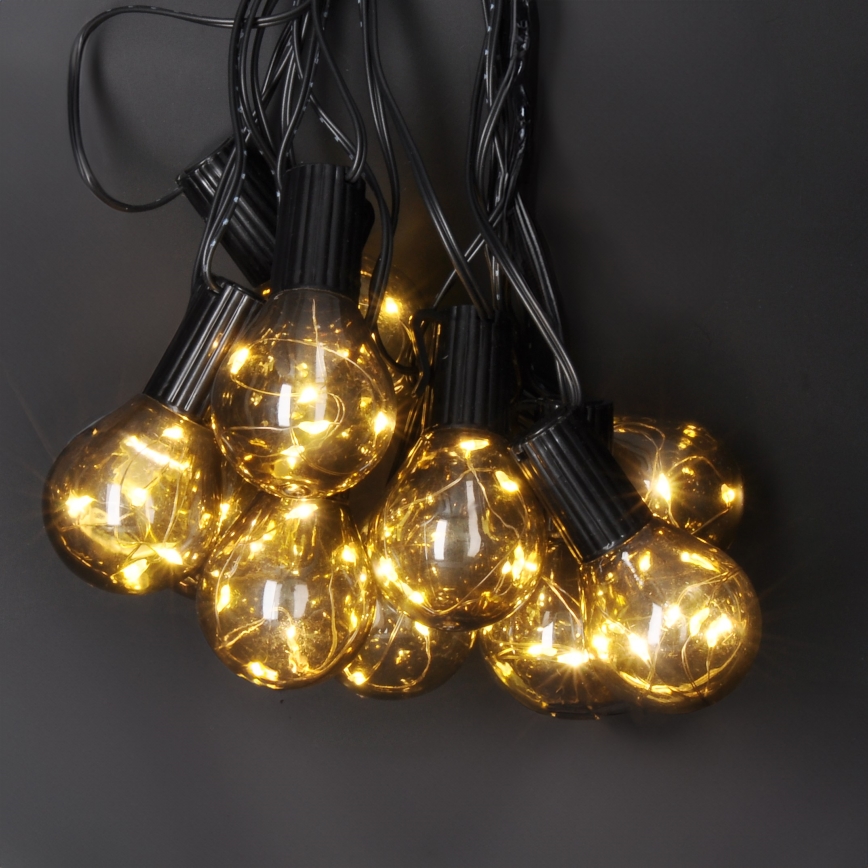 Decoratieve LED Lichtsnoer voor buiten SLINGER 10xLED/3xAA 3m IP44 warm wit