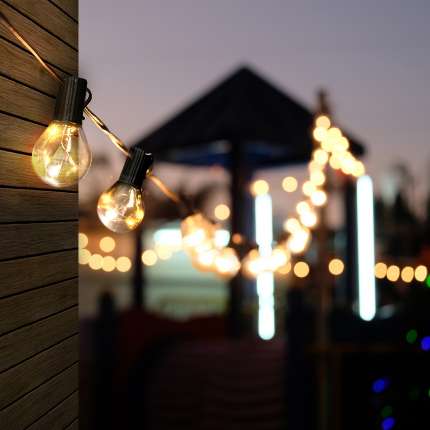 Decoratieve LED Lichtsnoer voor buiten SLINGER 10xLED/3xAA 3m IP44 warm wit