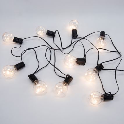 LED buitenlichtslinger GIRLANDA 10xLED/3xAA 3m IP44 warm wit