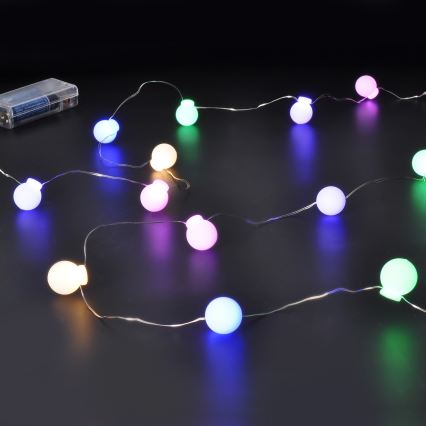 LED kerstsnoer 40xLED/2xAA 4,3 m meerkleurig
