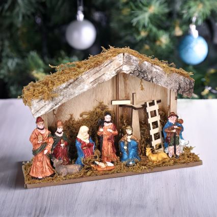 LED Kerstversiering LED/2xAA/warm wit kerststal