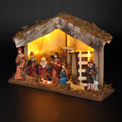 LED Kerstversiering LED/2xAA/warm wit kerststal