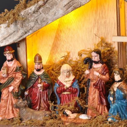 LED Kerstversiering LED/2xAA/warm wit kerststal