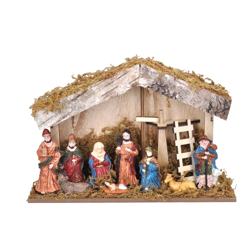 LED Kerstversiering LED/2xAA/warm wit kerststal