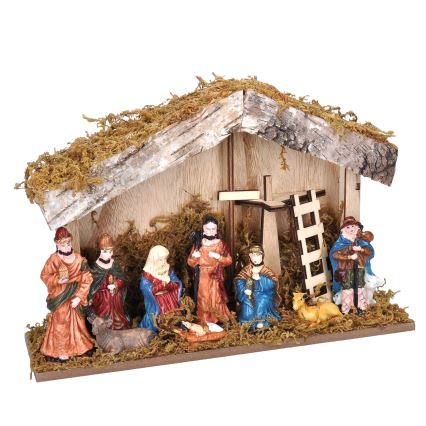 LED Kerstversiering LED/2xAA/warm wit kerststal