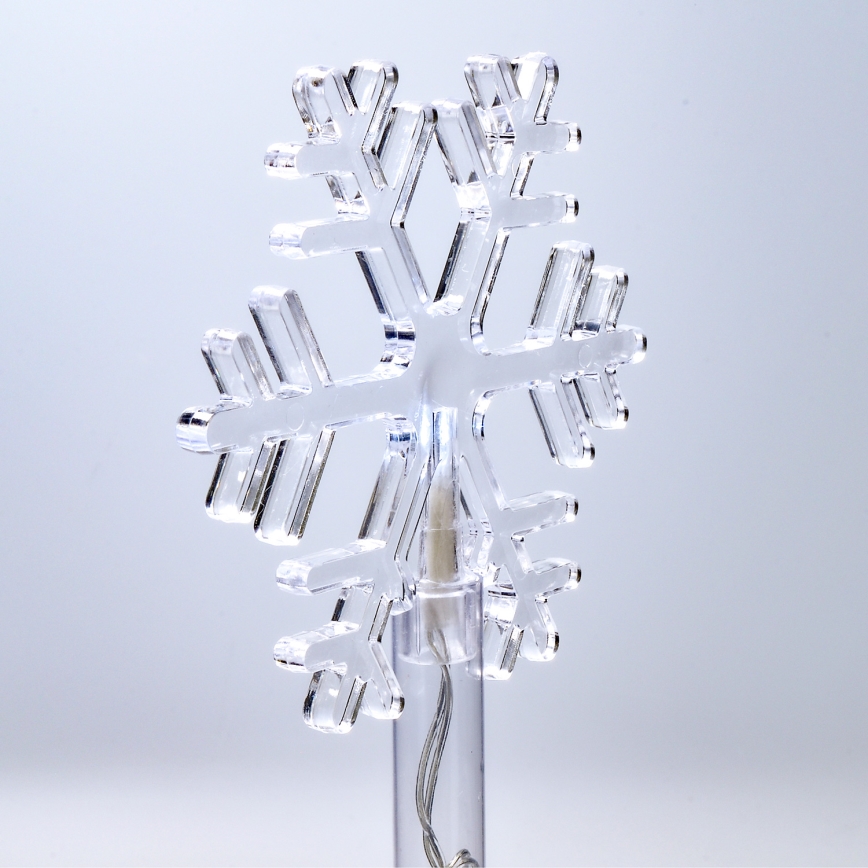 SET 5x LED Buiten Kerstmis lamp LED/3xAA/koud wit IP44