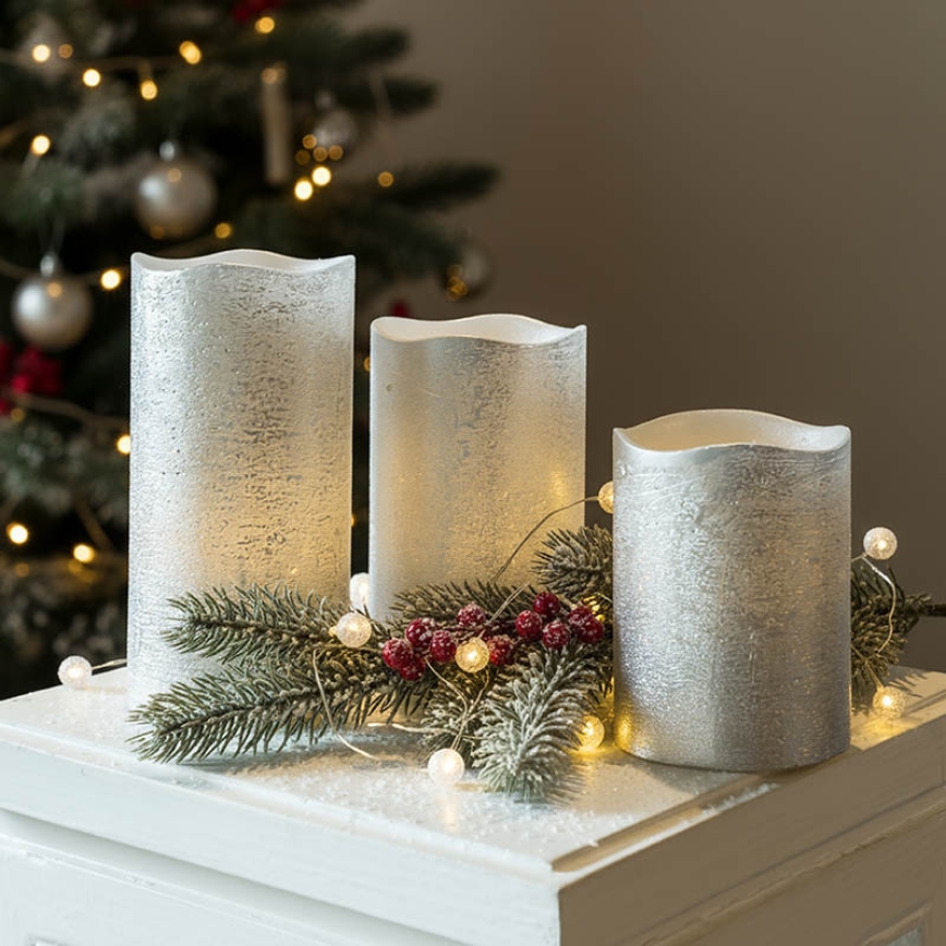 SET 3x LED-kaarsen LED/3xAAA warm wit