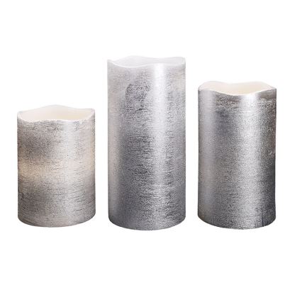 SET 3x LED-kaarsen LED/3xAAA warm wit