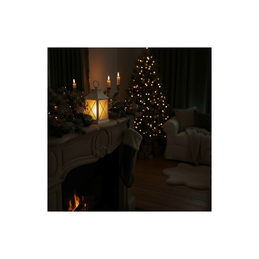 LED kerstlantaarn LED/2xAA warm wit