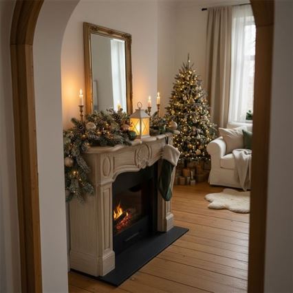 LED kerstlantaarn LED/2xAA warm wit