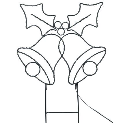 LED buiten kerstdecoratie 100x LED / 3xAA, IP44, warm wit, belletjes