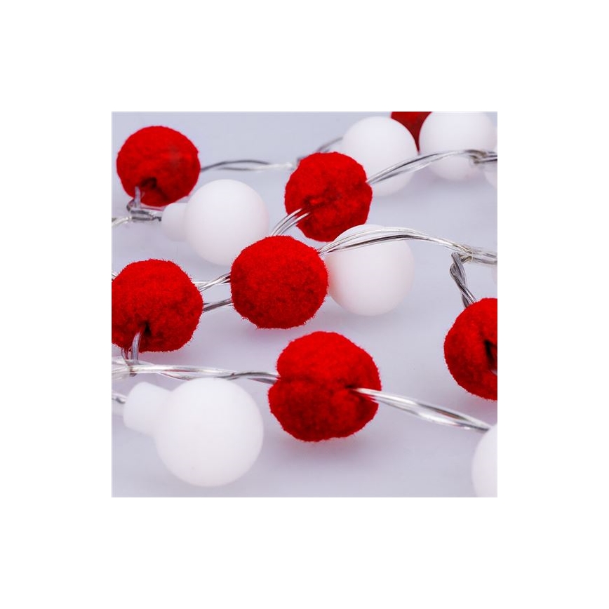 LED-lichtsnoer 20xLED/2xAA 1,8 m warm wit