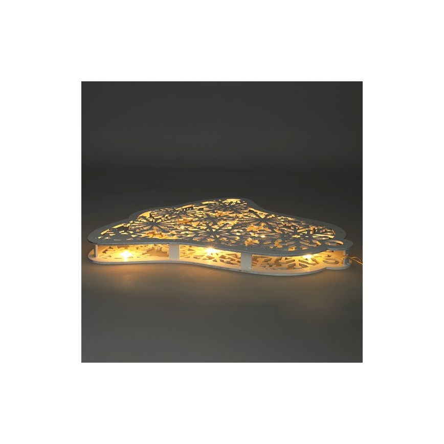 LED-kerstdecoratie 9xLED/2xAA warm wit kerstbel