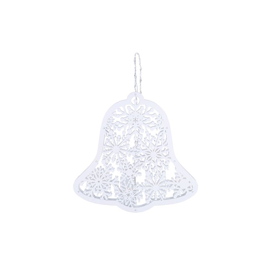 LED-kerstdecoratie 9xLED/2xAA warm wit kerstbel