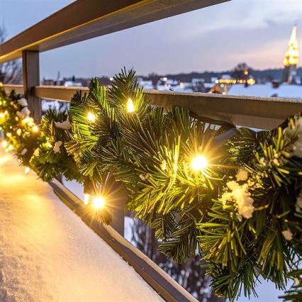 LED buiten kerstguirlande 80xLED/3xAA 500 cm IP44