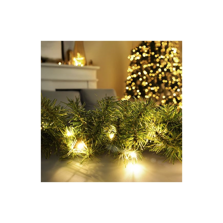 LED buiten kerstguirlande 80xLED/3xAA 500 cm IP44