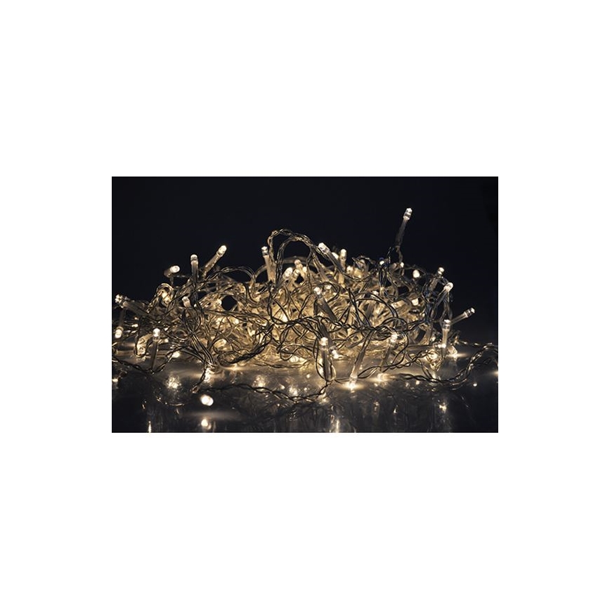 LED Kerst Lichtgordijn voor Buiten 120xLED/8 functies 9m IP44 warm wit