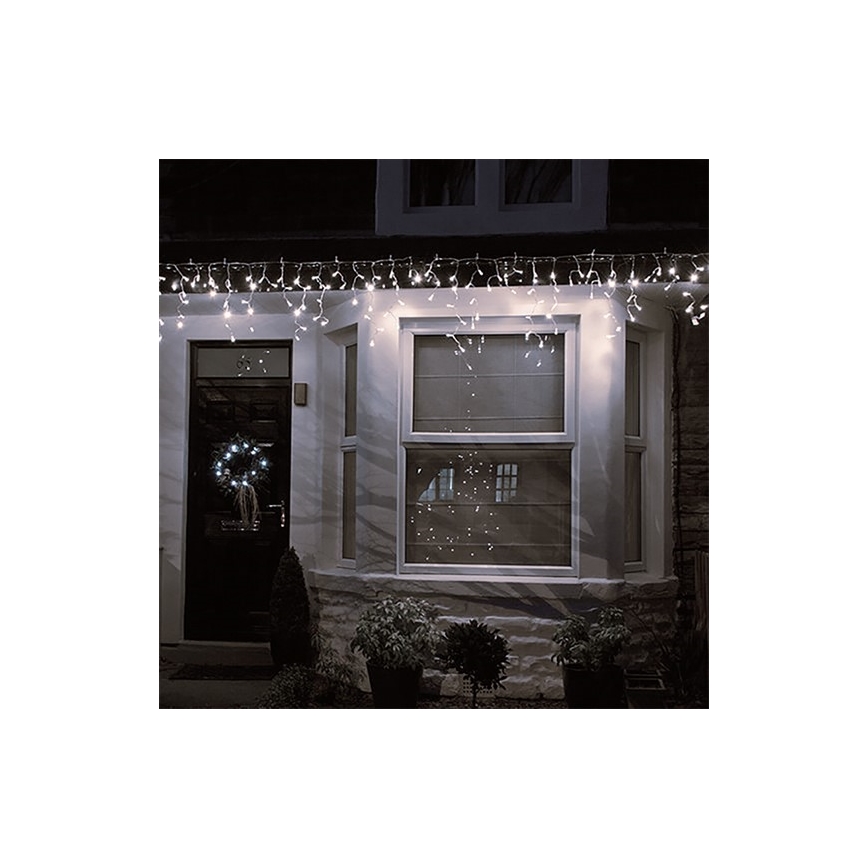 LED Buiten Kerstmis licht gordijn 120xLED/230V 3 m IP44