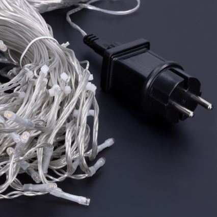 LED buitengordijn 360xLED/8 functies 15m IP44 warm wit